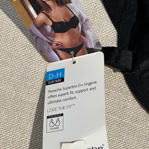 Panache black lace bra D-H - Picture 3 of 4